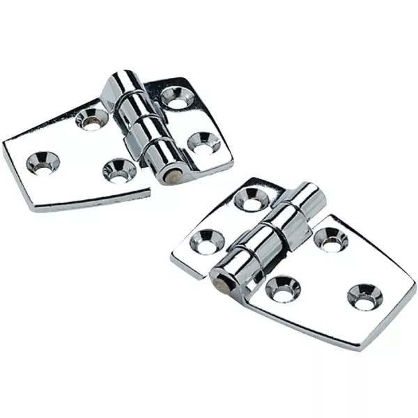 (2) 2-1/4" x 1-1/2" Chrome Plated Zinc 3/4" Short Side Hinges